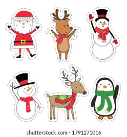 Cute Christmas character for Christmas decoration vector