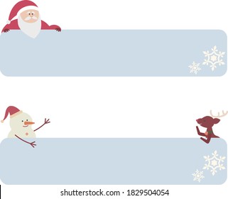 Carácter navideño lindo marco copo de nieve