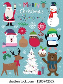 Cute Christmas Character, cute Christmas ornament, vector illustration