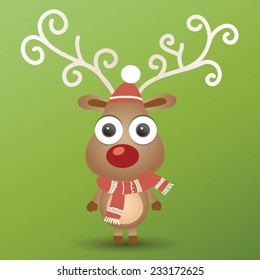Cute Christmas character. Vector illustration