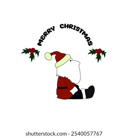 Cute Christmas Character Vector Illustration. Adorable vector illustration featuring a charming Christmas character, perfect for spreading holiday cheer. 
