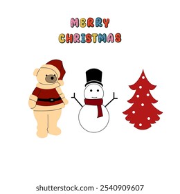 Cute Christmas Character Vector Illustration
