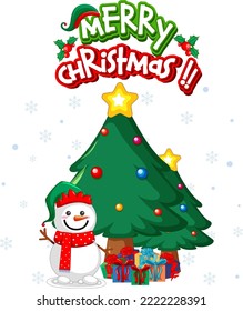 Cute Christmas characters icon isolated illustration