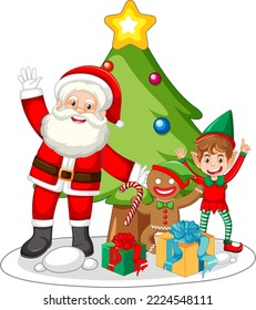 Icono de caracteres de Navidad curados, ilustración aislada