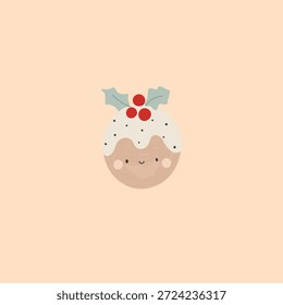 Navidades lindas Cookie face Vector illustratio
