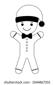 cute christmas cookie with hat