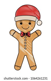 cute christmas cookie with hat