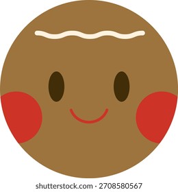 Icono de cabeza de galleta de Navidades lindas