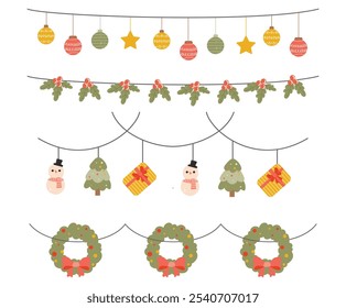 Cute christmas decoration element, vector design