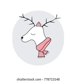 Cute christmas deer 