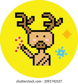 Cute Christmas Deer Vector Design