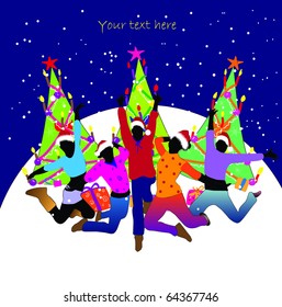 Cute christmas design. vector