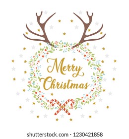 Cute Christmas design with white background 