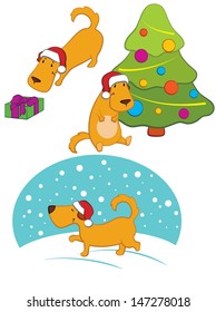 Cute Christmas dog