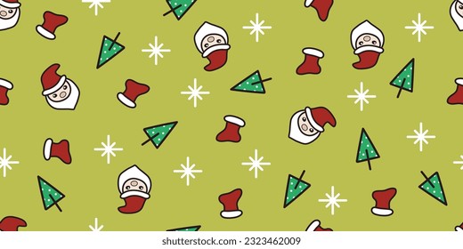 Cute Christmas doodle cartoon pattern