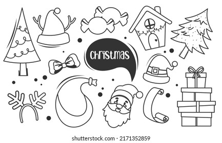 Cute-Weihnachtsbaumelement, Vektorgrafik 