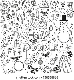 cute Christmas doodle hand sketch
