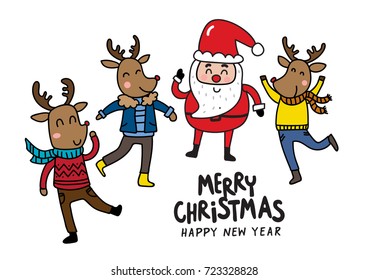 cute Christmas doodle vector