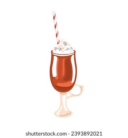 Cute Christmas drinks. Vector illustration