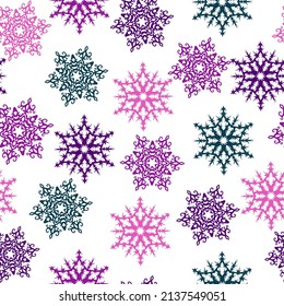 Cute christmas elements seamless pattern background Drawn by hand.