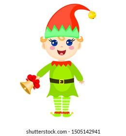 Cute Christmas Elf with Bell