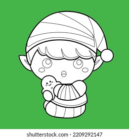 Estampilla digital de los elfos de Navidad