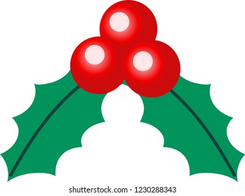 Cute Christmas English holly