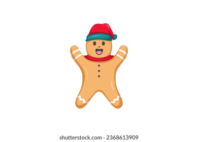 Cute Christmas Food Character Illustration