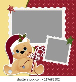 Cute christmas frame template blank