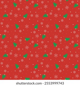 cute christmas geometric seamless pattern vector image