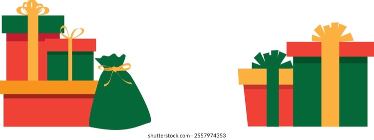 Cute Christmas gift illustration background material