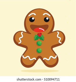 Cute christmas ginger man cookie