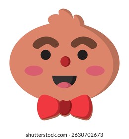 Cute christmas gingerbread cookie avatar Vector illustration