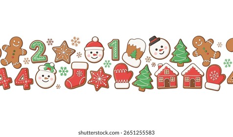 Cute christmas gingerbread cookie decorations festive holiday sweets celebration art