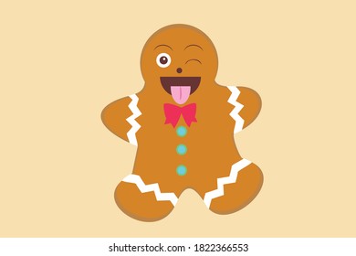 Cute Christmas Gingerbrot Vektorgrafik