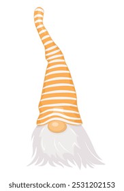 Genoma de Natal bonito com chapéu laranja listrado