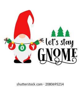 Cute Christmas gnomes. Nordic gnomes in cartoon style