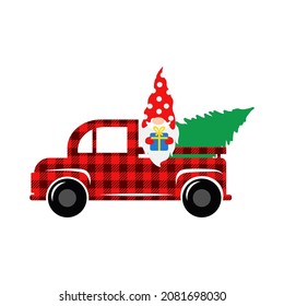 Cute Christmas gnomes. Nordic gnomes in cartoon style