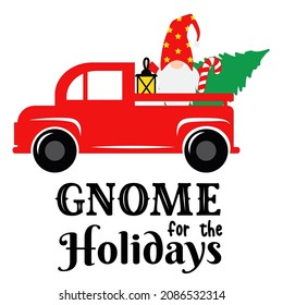 Cute Christmas gnomes. Nordic gnomes in cartoon style