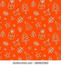 Cute christmas graphic seamless pattern
