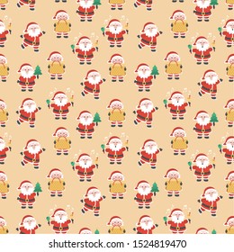 Cute christmas hand drawn winter holidays seamless pattern for design packaging paper, postcard, print and textiles. - Vector