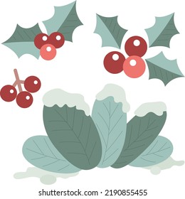 Cute Christmas Icon Illustration Vector