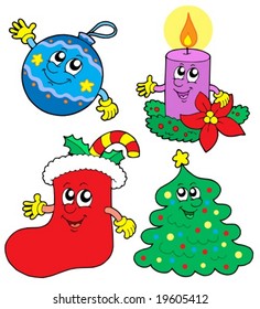 Colección de ilustraciones navideñas personalizadas - ilustración vectorial.