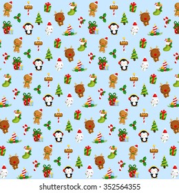 Cute Christmas Items Background