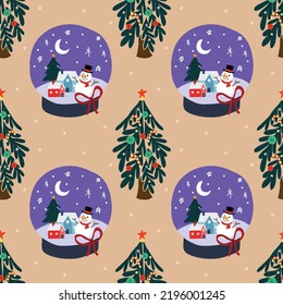 cute christmas items seamless pattern design for wrapping paper