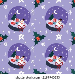 cute christmas items seamless pattern design for wrapping paper