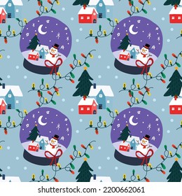 cute christmas items seamless pattern design for wrapping paper