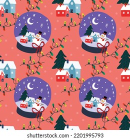 cute christmas items seamless pattern design for wrapping paper
