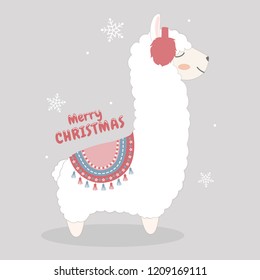 Cute Christmas llama