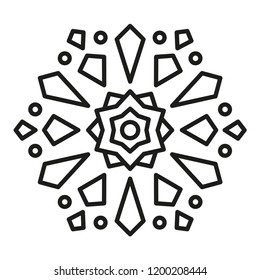 Cute Christmas Mandala for Coloring.